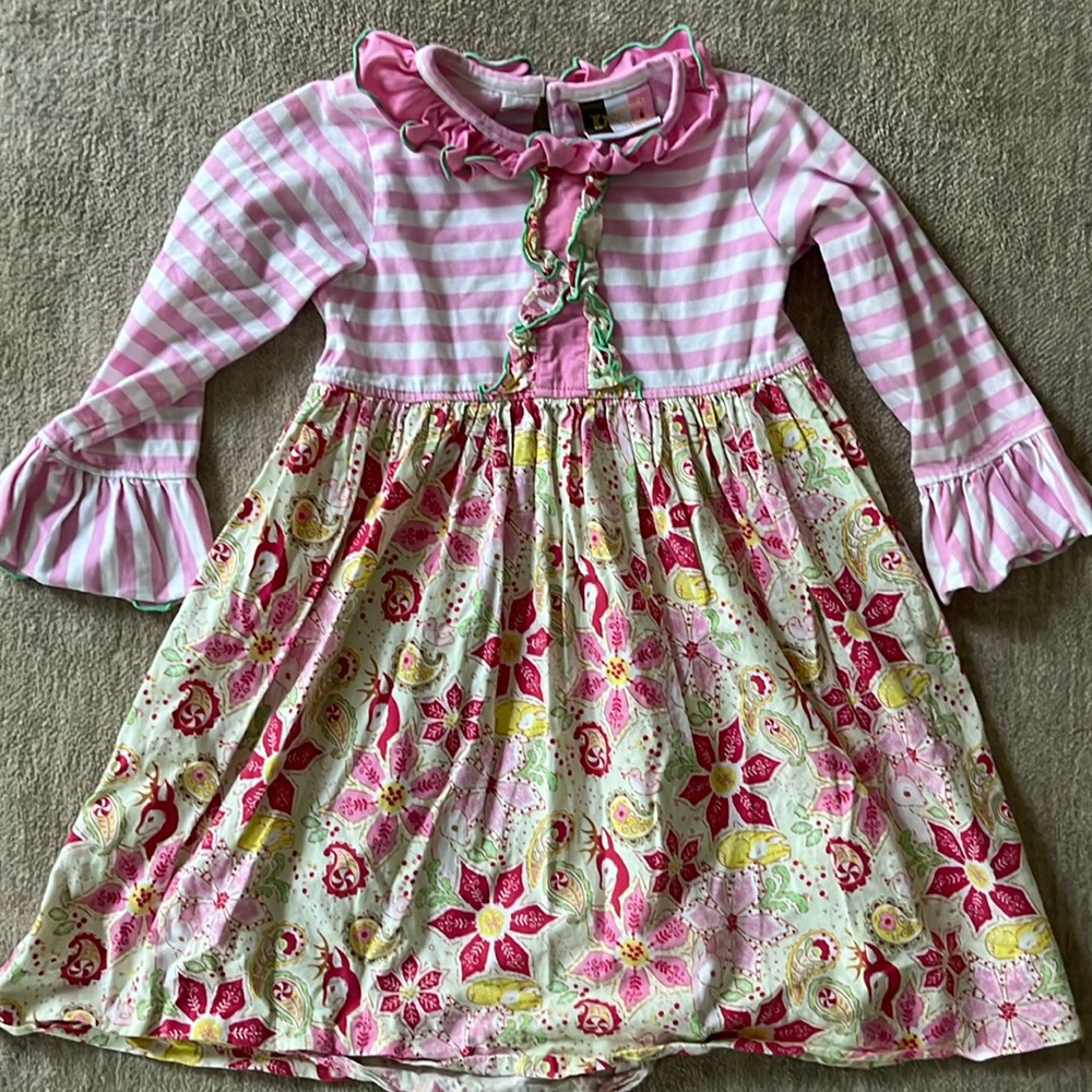 Banana Split Christmas pointsetta dress